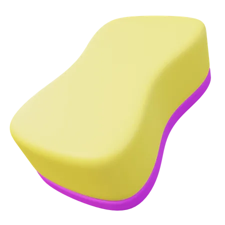 Stylized Cleaning Sponge 3 D Illustration 3D Icon