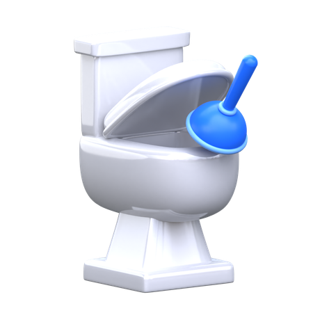 Cleaning Toilet  3D Icon