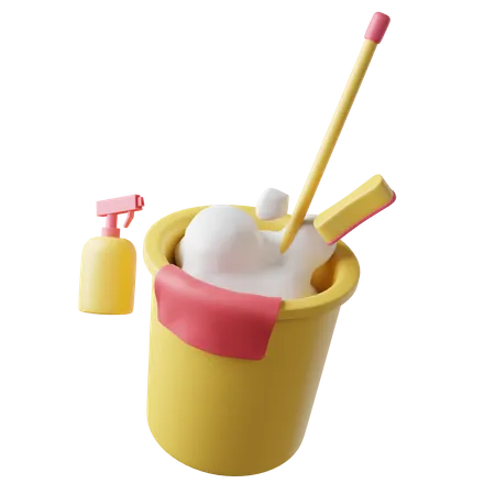 Cleaning Tools  3D Illustration