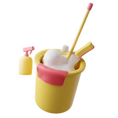 Cleaning Tools  3D Illustration
