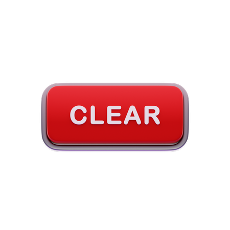 Clear button  3D Icon