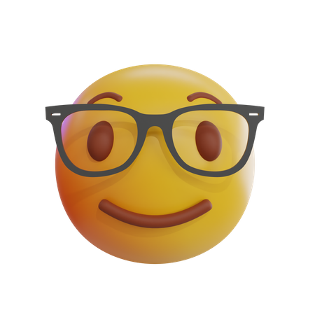 Clear Glassess Emoji  3D Icon