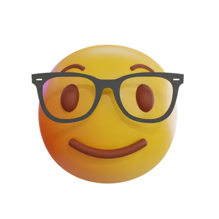 Clear Glassess Emoji  3D Icon