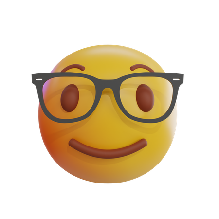 Clear Glassess Emoji 3D Icon