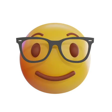 Clear Glassess Emoji 3D Icon