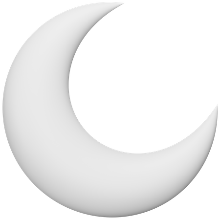 Clear Moon 3D Icon