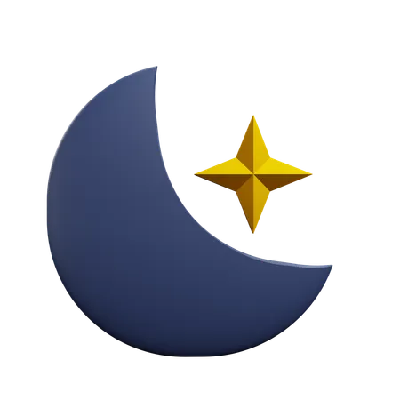 Clear night  3D Icon