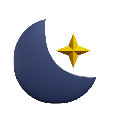 Clear night  3D Icon
