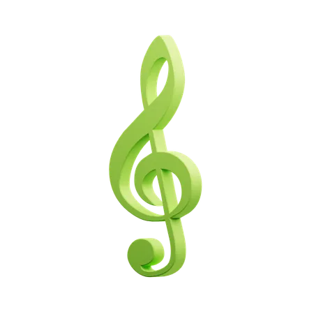 3 D Music Icons Illustration Clef 3D Icon