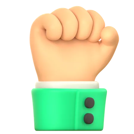 Clench Hand Gesture  3D Icon