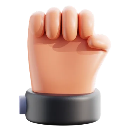 Clenched Fist Hand Gesture  3D Icon