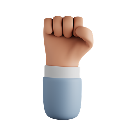 Clenched Fist Hand Gesture  3D Icon