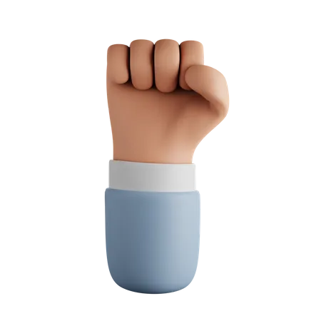 握りこぶしのジェスチャー  3D Icon