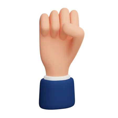 Clenched hand  3D Icon