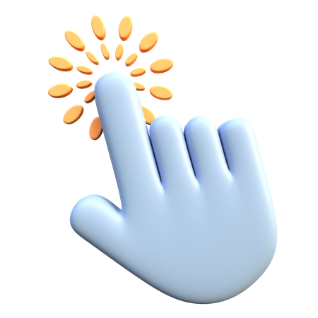 Doble clic del cursor con la mano  3D Icon