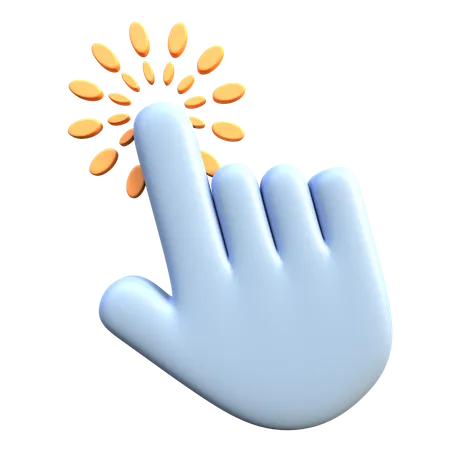 Doble clic del cursor con la mano  3D Icon