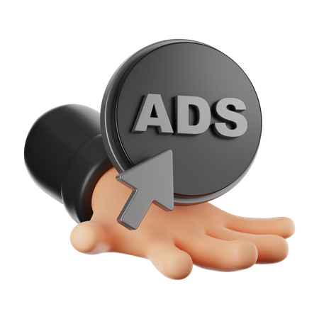Clic en anuncio premium  3D Icon