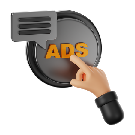 Clic en anuncio premium  3D Icon