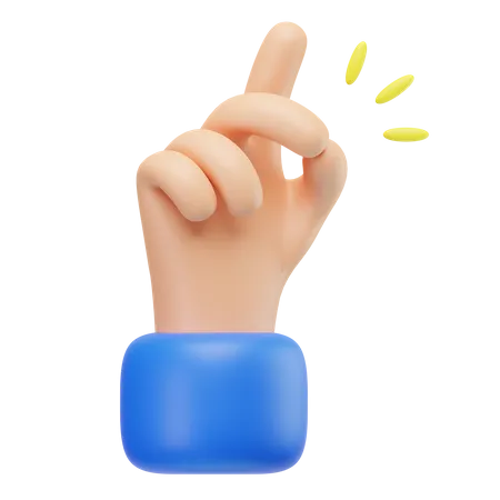 Cliquez sur le geste de la main  3D Icon