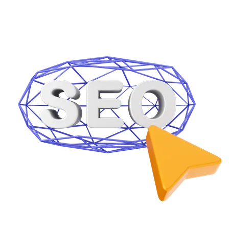 Haga clic en SEO  3D Icon