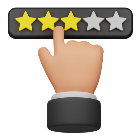 Fare clic su Recensione a 3 stelle  3D Icon