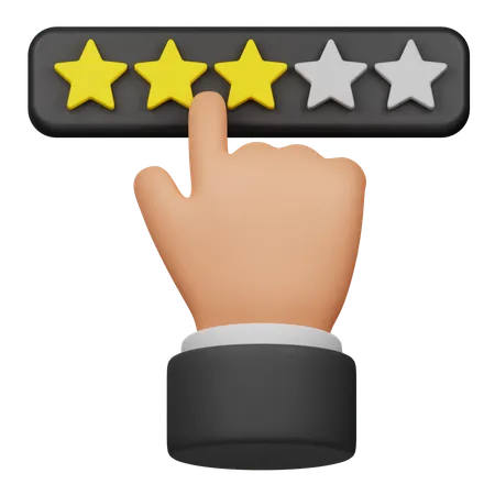 Fare clic su Recensione a 3 stelle  3D Icon