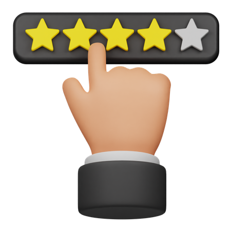 Fare clic su Recensione a 4 stelle  3D Icon