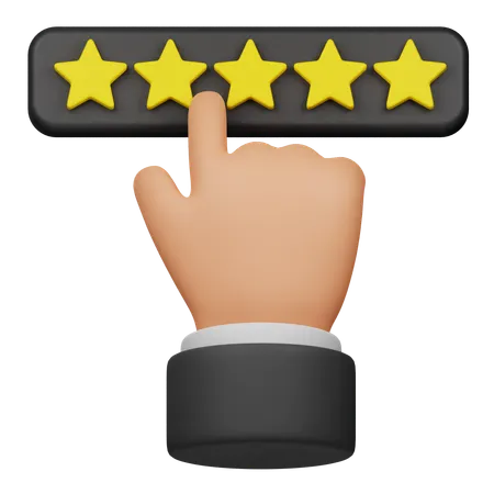 Fai clic su Recensione a 5 stelle  3D Icon