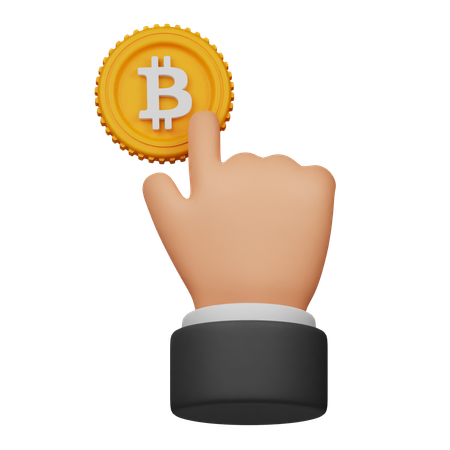 Fare clic su Bitcoin  3D Icon