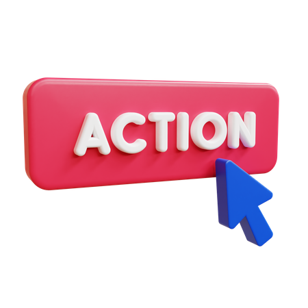 Click Action Button  3D Icon