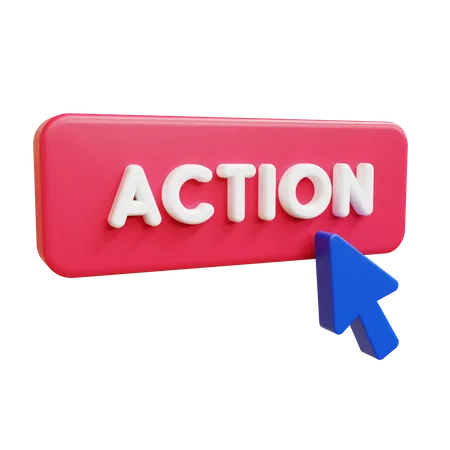 Click Action Button  3D Icon