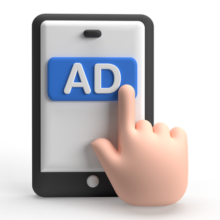 Click Ad  3D Icon