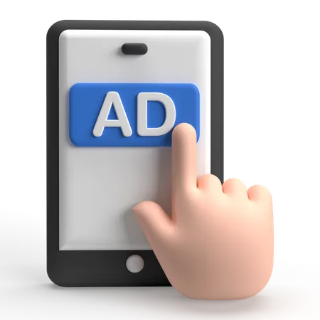 Click Ad  3D Icon