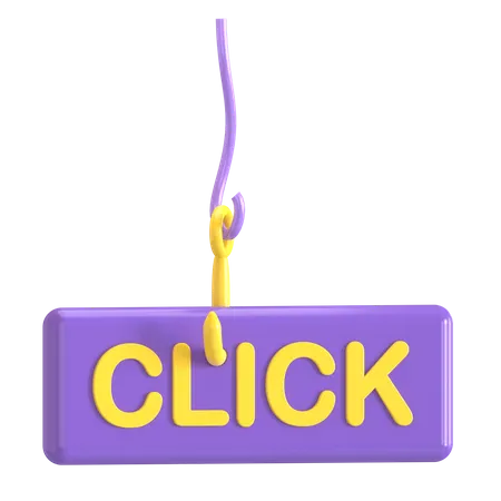 Click Bait 3 D Illustration Good For Cyber Security Design 3D Icon
