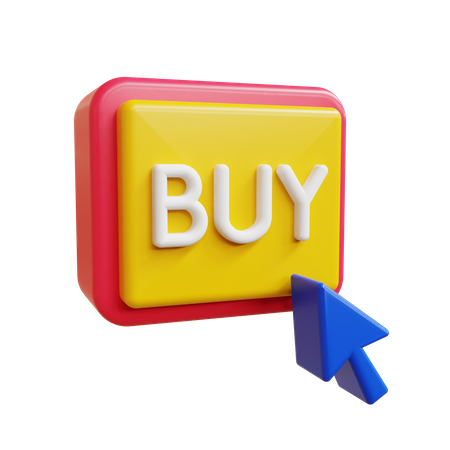 Click Buy Button  3D Icon