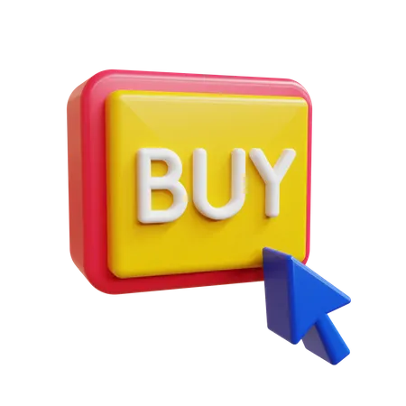 Click Buy Button  3D Icon