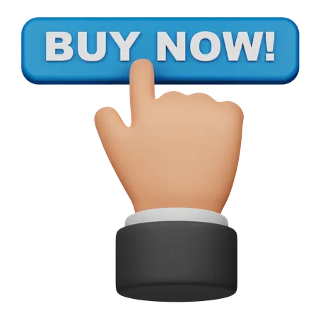 Click Buy Now Button  3D Icon