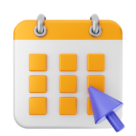 Click Calendar  3D Icon