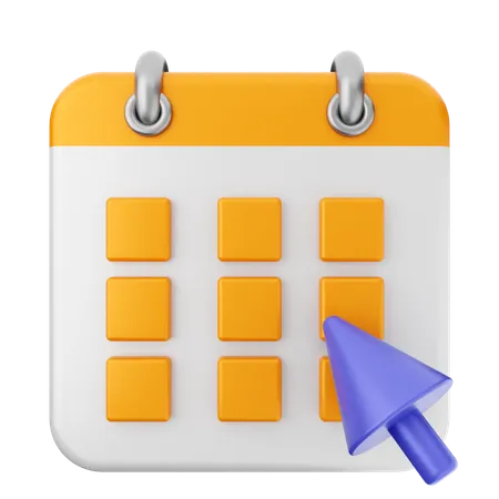 Click Calendar  3D Icon