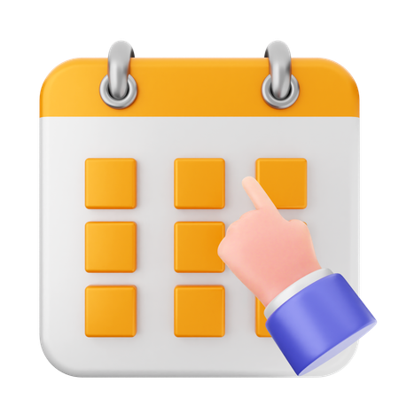 Click Calendar  3D Icon