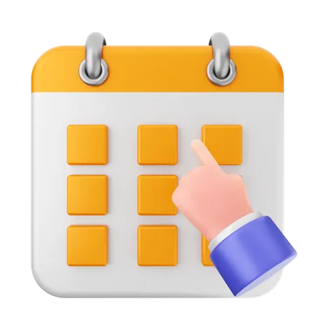 Click Calendar  3D Icon