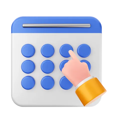 Click Calendar  3D Icon