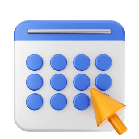 Click Calendar  3D Icon