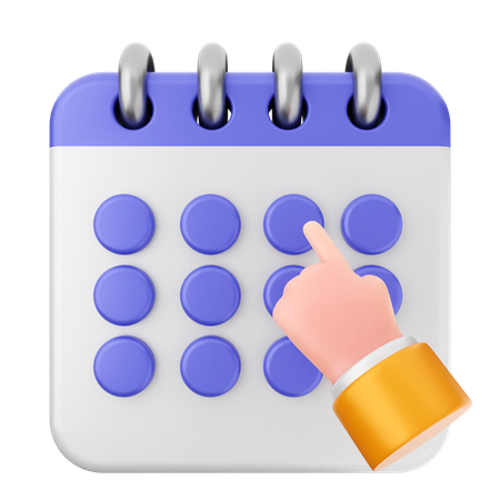 Click Calendar  3D Icon