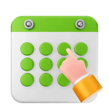 Click Calendar  3D Icon