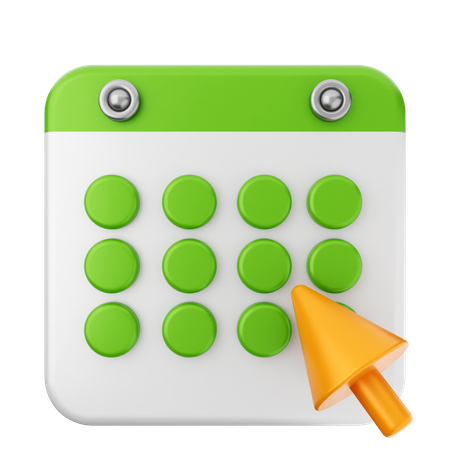 Click Calendar  3D Icon