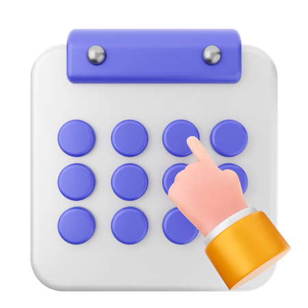 Click Calendar  3D Icon