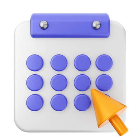 Click Calendar  3D Icon