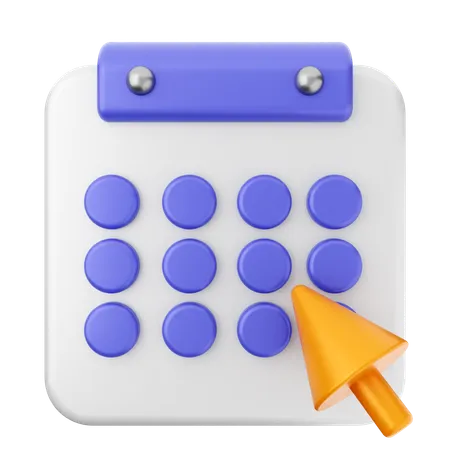 Click Calendar  3D Icon