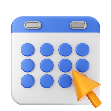 Click Calendar  3D Icon